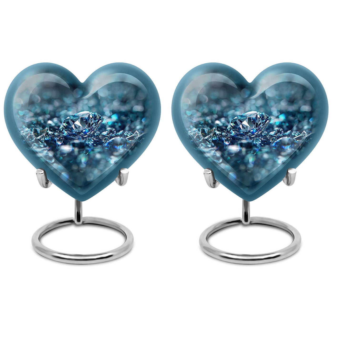 Heart-shaped diamond urn