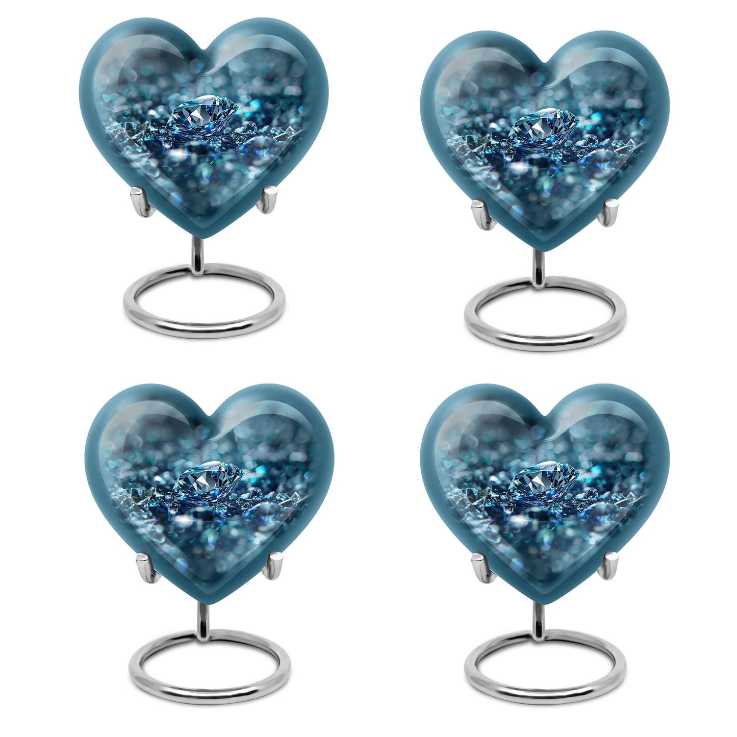 Heart-shaped diamond urn