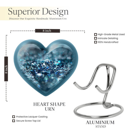 Heart-shaped diamond urn