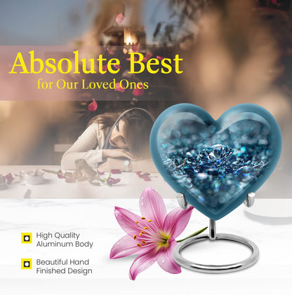 Heart-shaped diamond urn