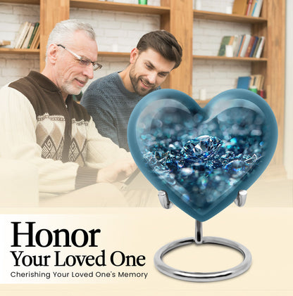 Heart-shaped diamond urn