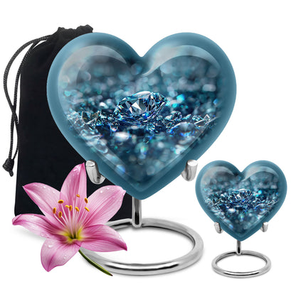 Heart-shaped diamond urn