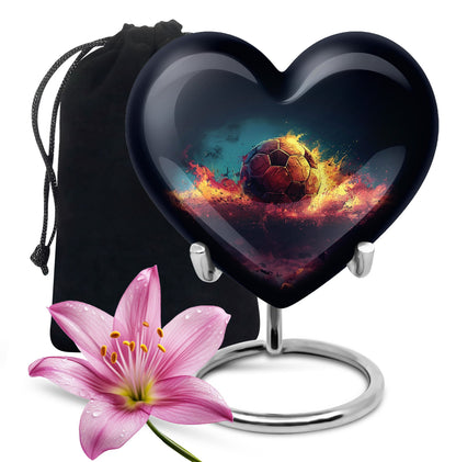 heart-shaped large soccer urn