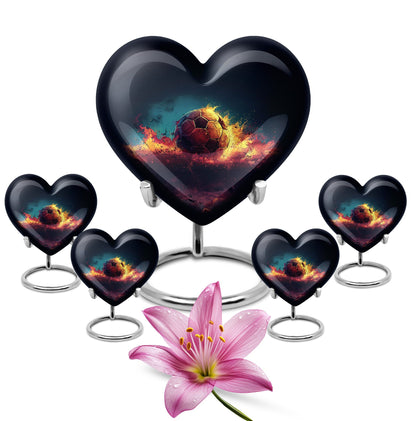 heart-shaped large soccer urn