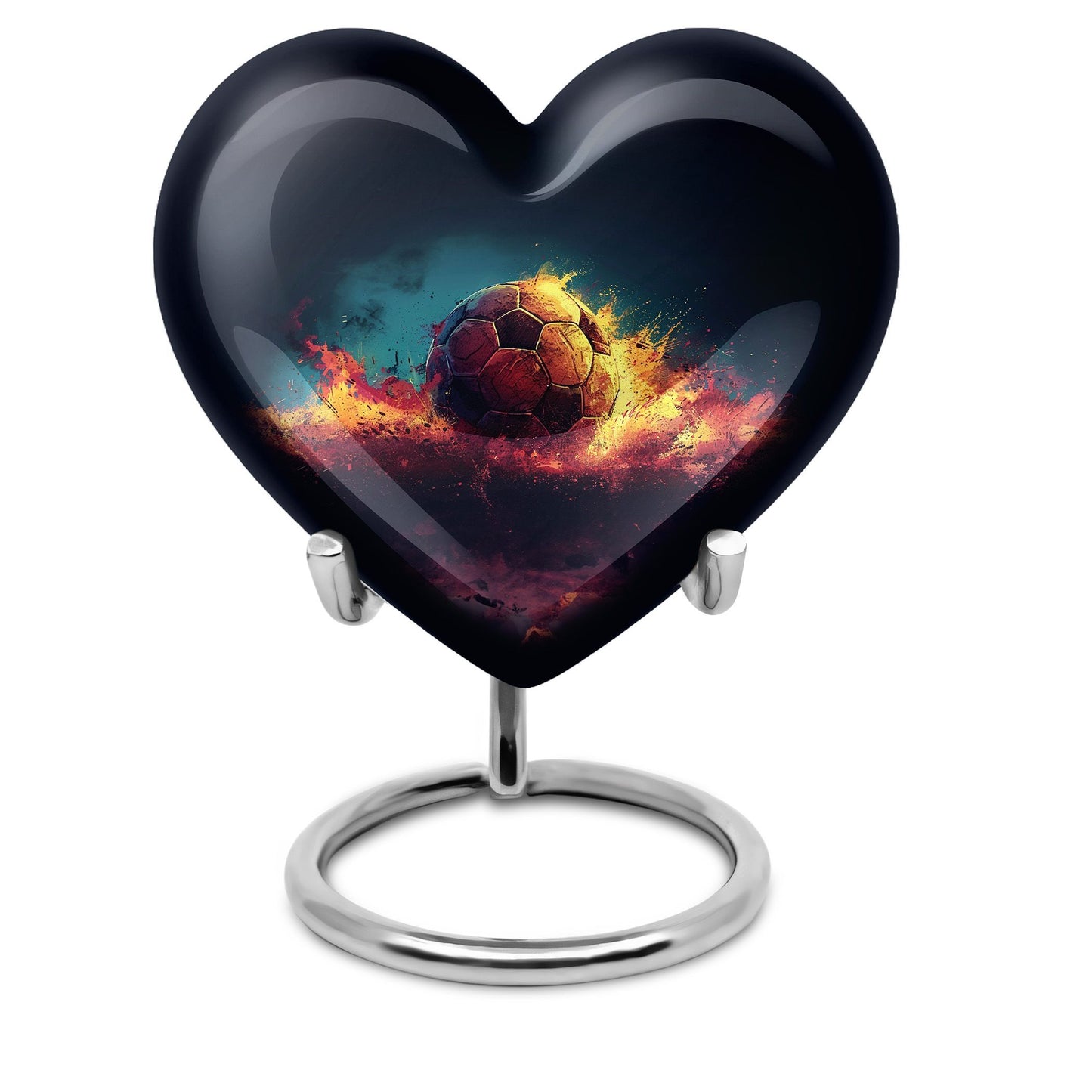 heart-shaped large soccer urn