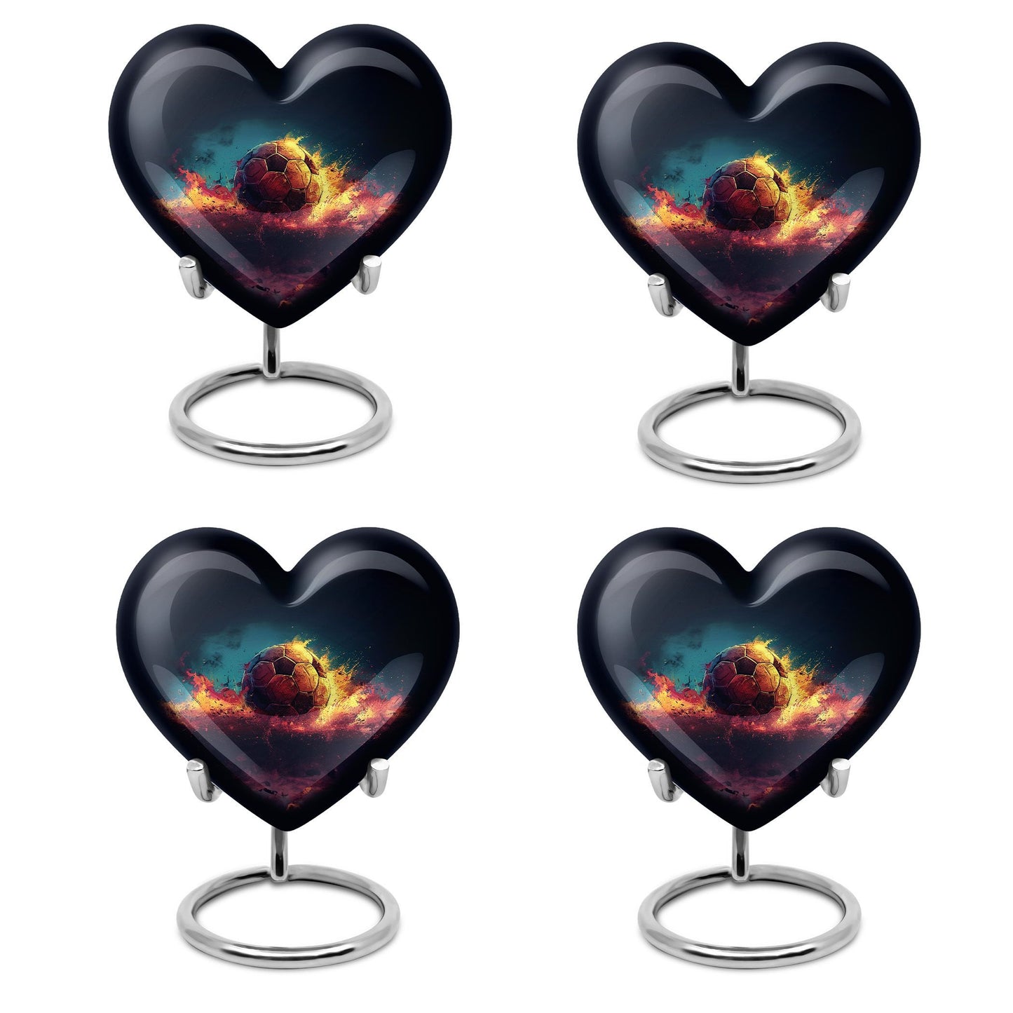 heart-shaped large soccer urn