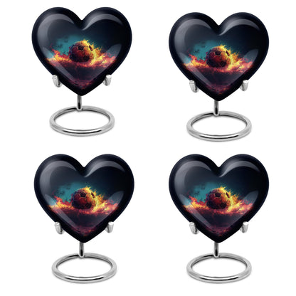 heart-shaped large soccer urn