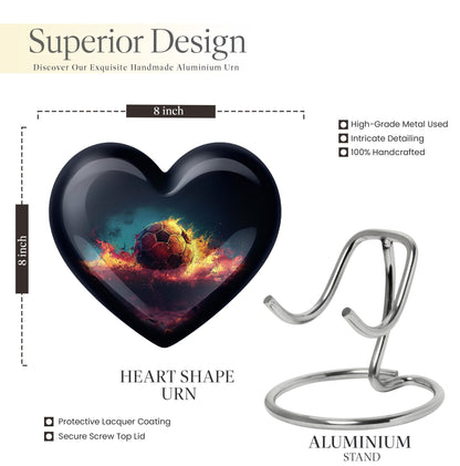 heart-shaped large soccer urn
