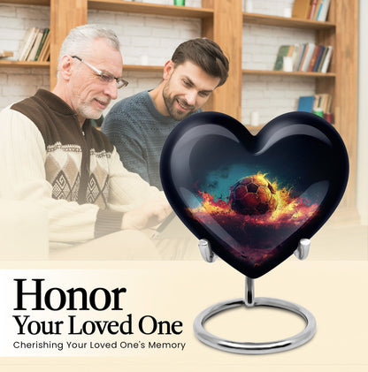 heart-shaped large soccer urn
