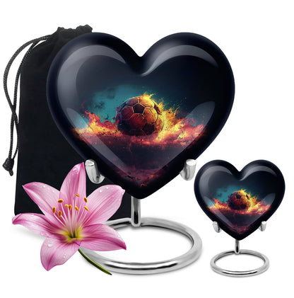 heart-shaped large soccer urn