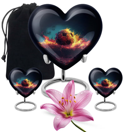 heart-shaped large soccer urn