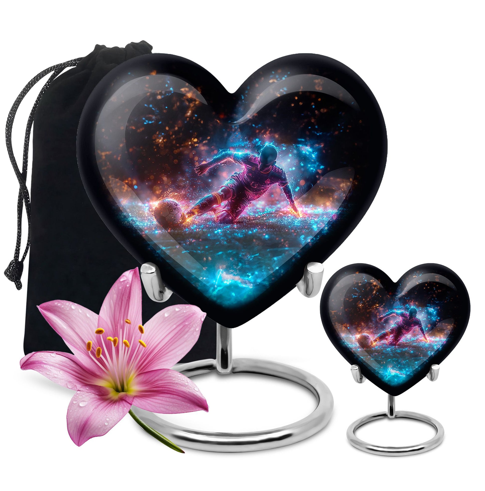 Soccer Keepsake For Ashes Large Funeral, Ashes Urn For Ashes