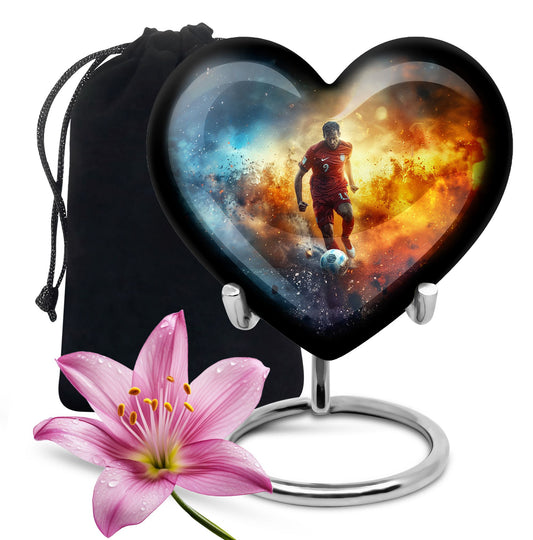 heart-shaped Soccer urn