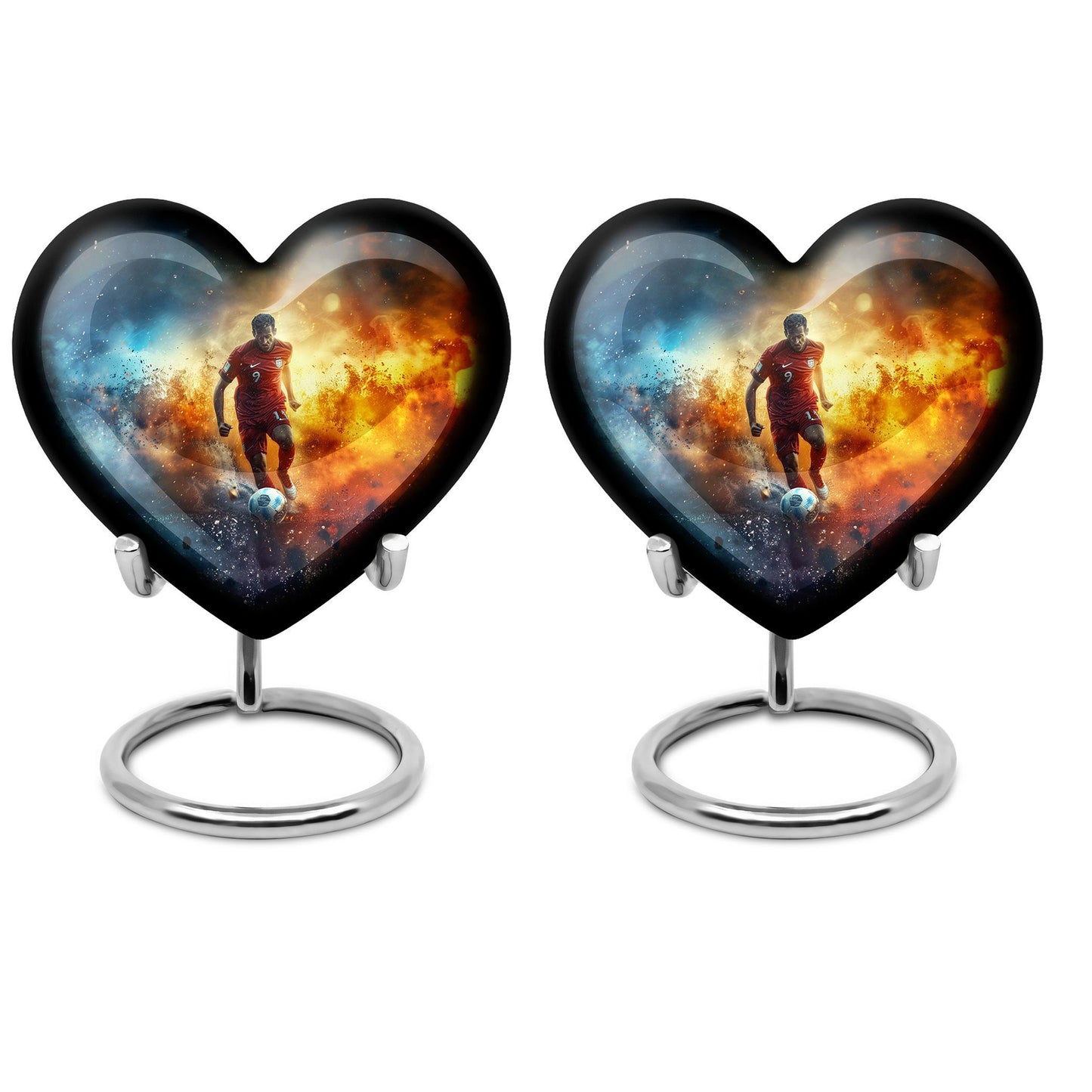 heart-shaped Soccer urn