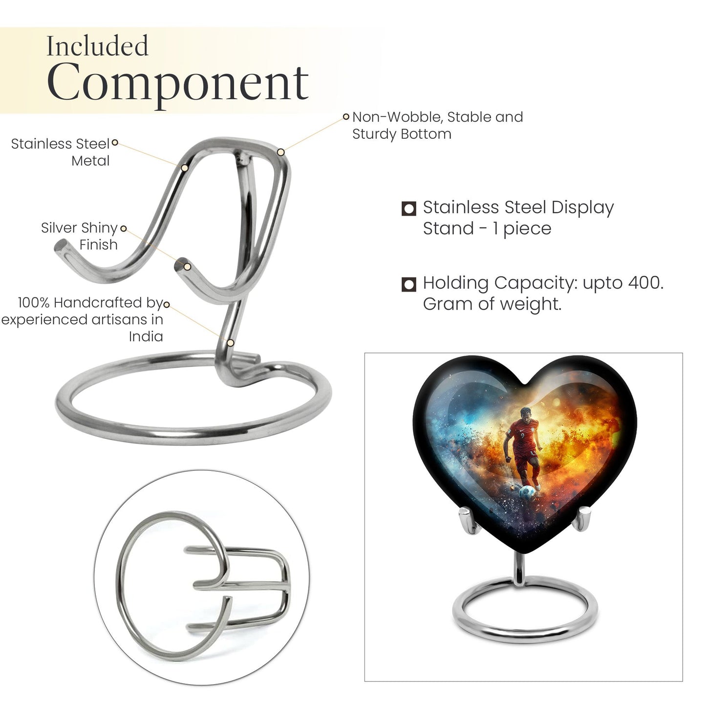 heart-shaped Soccer urn