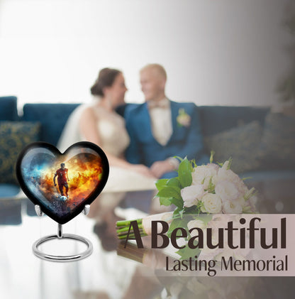 heart-shaped Soccer urn