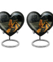 orange heart-shaped cat urn
