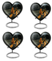 orange heart-shaped cat urn