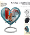 orange cat heart burial urn