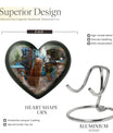 10 inch orange cat Heart Urn, cremation urn for ashes in aluminium