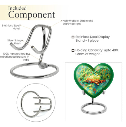 heart shaped orange cat urn