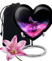  Heart-Shaped Zebra Cremation Urn for burial, 
