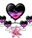  Heart-Shaped Zebra Cremation Urn for burial, 