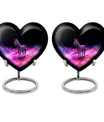  Heart-Shaped Zebra Cremation Urn for burial, 