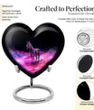  Heart-Shaped Zebra Cremation Urn for burial, 