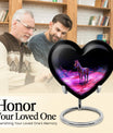  Heart-Shaped Zebra Cremation Urn for burial, 