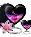  Heart-Shaped Zebra Cremation Urn for burial, 