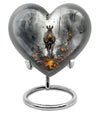 heart-shaped zebra urn