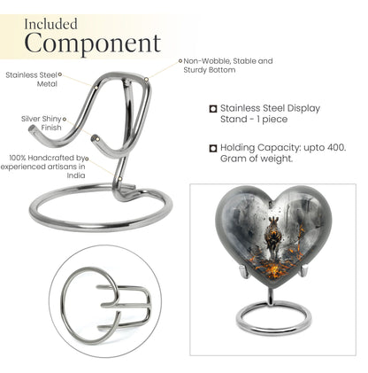heart-shaped zebra urn