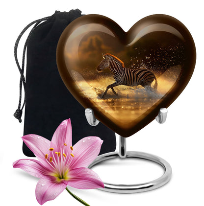 Heart-shaped Zebra Urn