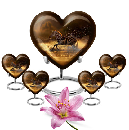 Heart-shaped Zebra Urn