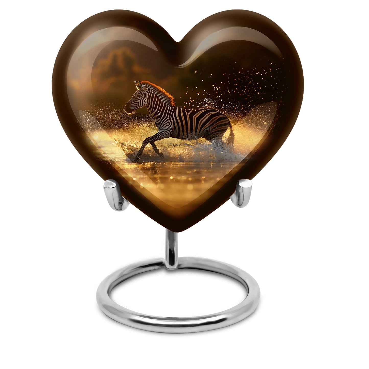 Heart-shaped Zebra Urn
