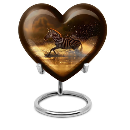Heart-shaped Zebra Urn