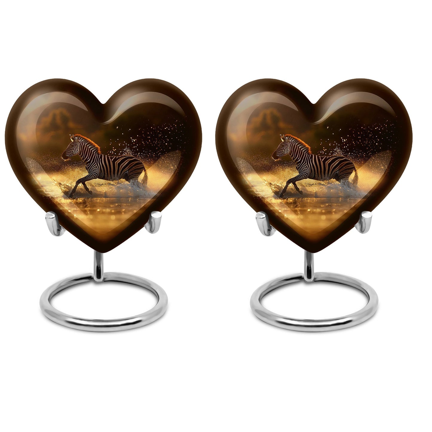 Heart-shaped Zebra Urn