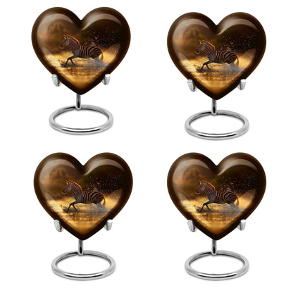 Heart-shaped Zebra Urn
