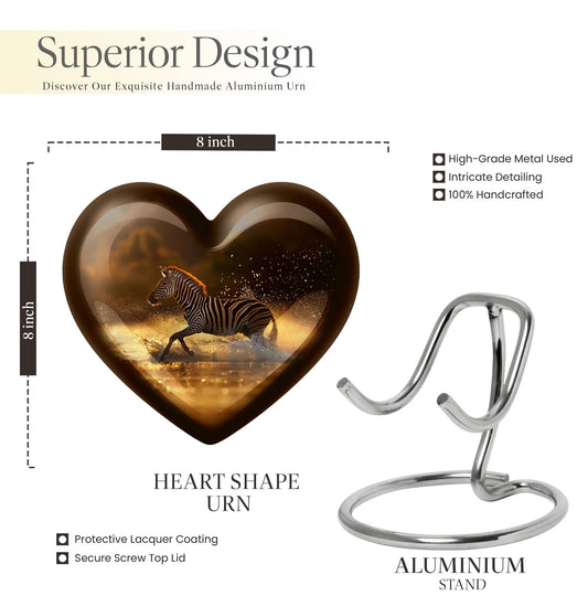 Heart-shaped Zebra Urn