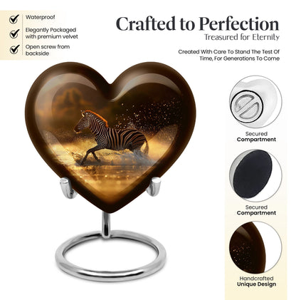 Heart-shaped Zebra Urn