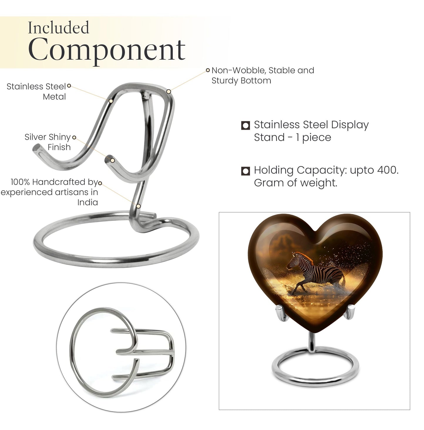Heart-shaped Zebra Urn