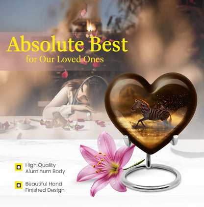 Heart-shaped Zebra Urn