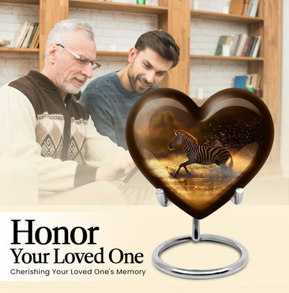 Heart-shaped Zebra Urn