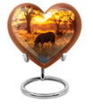 heart-shaped zebra urn