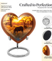 heart-shaped zebra urn