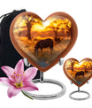 heart-shaped zebra urn