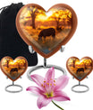 heart-shaped zebra urn