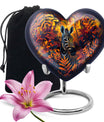 heart-shaped zebra Urn
