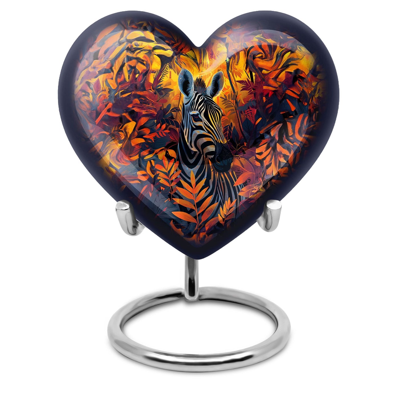 heart-shaped zebra Urn